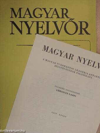 Magyar Nyelvőr 1992. január-március