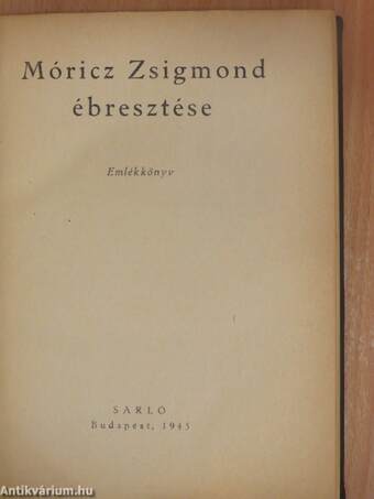 Móricz Zsigmond ébresztése