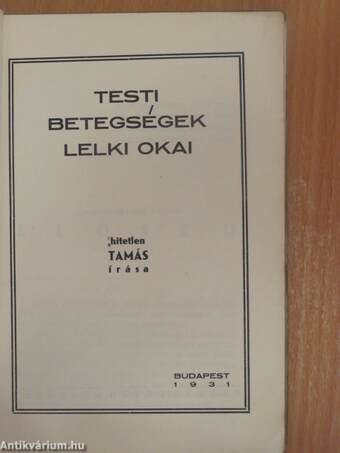 Testi betegségek lelki okai