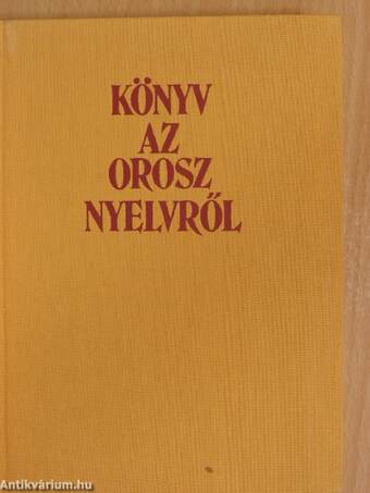 Könyv az orosz nyelvről