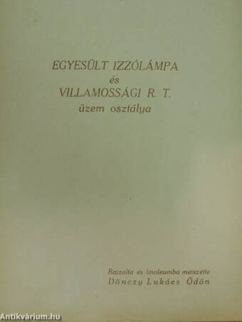 Egyesült Izzólámpa és Villamossági R. T. üzem osztálya karikatúra-albuma