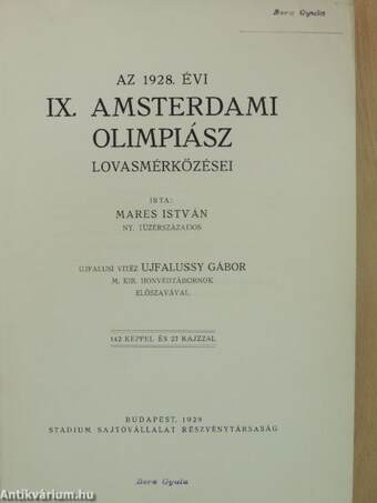 Az 1928. évi IX. amsterdami olimpiász lovasmérkőzései