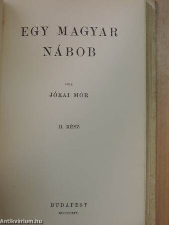 Egy magyar nábob I-II.