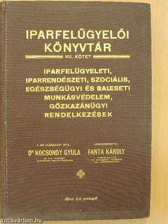 Iparfelügyeleti, iparrendészeti, szociális, egészségügyi és baleseti munkásvédelem, gőzkazánügyi rendelkezések