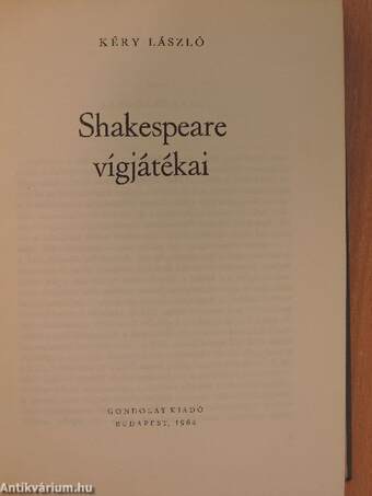 Shakespeare vígjátékai