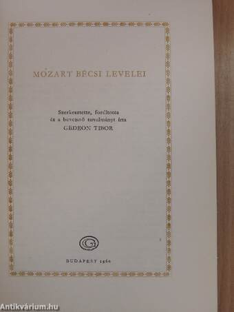 Mozart bécsi levelei