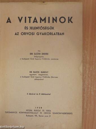 A vitaminok és jelentőségük az orvosi gyakorlatban