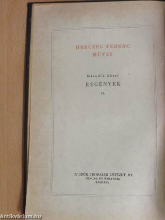 Regények II.