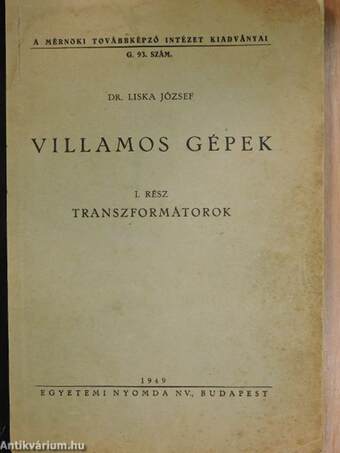 Villamos gépek I.