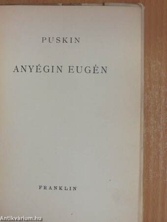 Anyégin Eugén