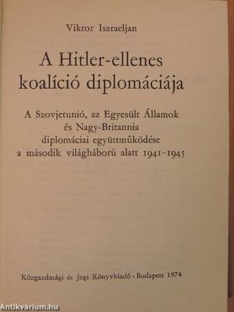 A Hitler-ellenes koalíció diplomáciája