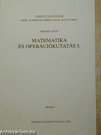 Matematika és operációkutatás I.