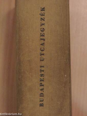 Budapesti utcajegyzék 1959.