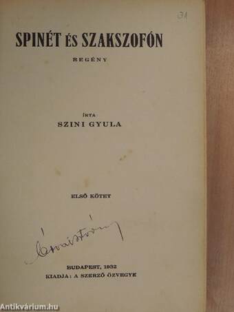 Spinét és szakszofón I-II.