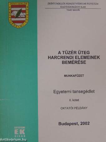 A tüzér üteg harcrendi elemeinek bemérése II.