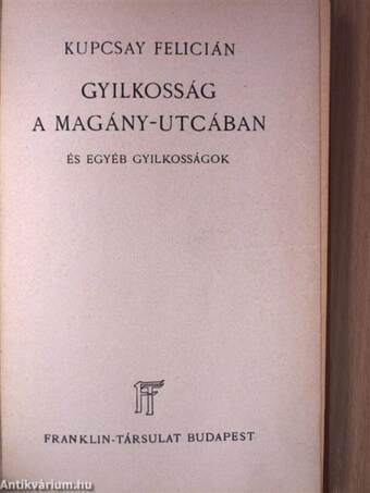 Gyilkosság a Magány-utcában