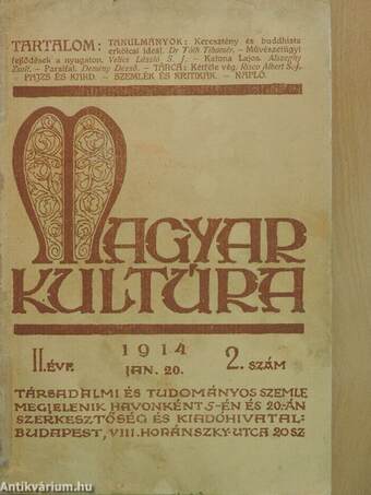 Magyar Kultúra 1914. jan. 20.