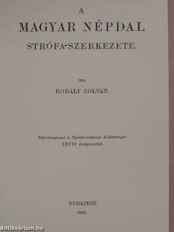 A magyar népdal strófa-szerkezete