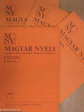 Magyar Nyelv 1993/1-4.