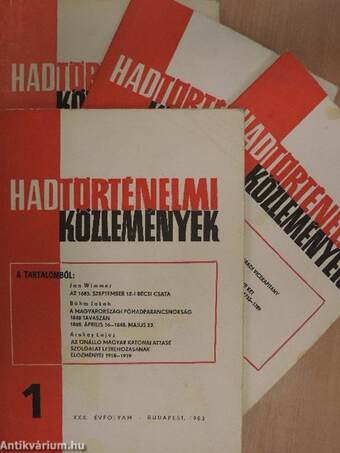 Hadtörténelmi Közlemények 1983/1-4.