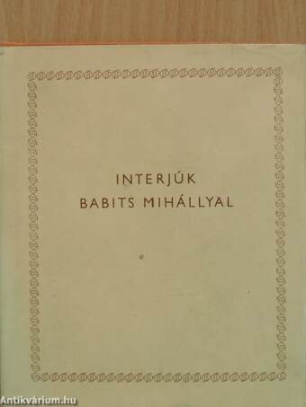 Interjúk Babits Mihállyal