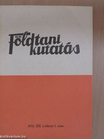 Földtani Kutatás 1970/1-4.