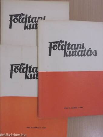 Földtani Kutatás 1968/1-4.