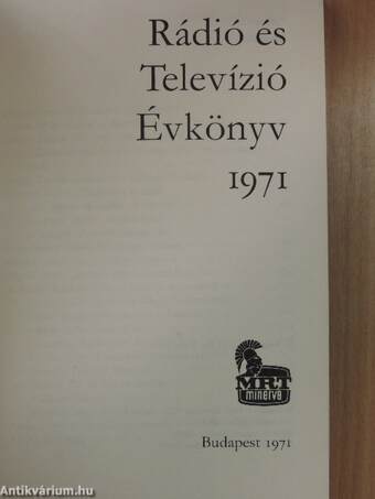 Rádió és Televízió évkönyv 1971