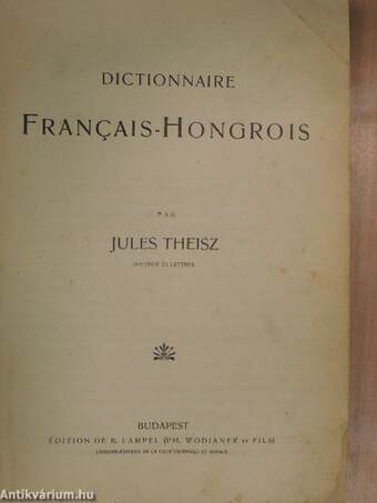 Dictionnaire Francais-Hongrois