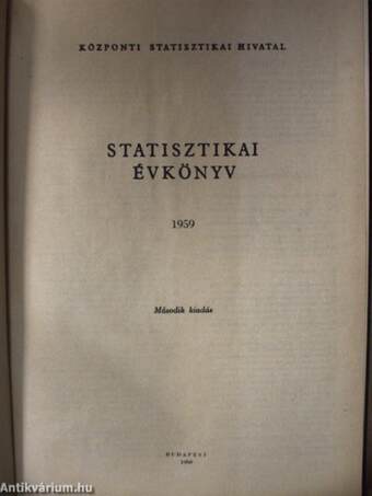 Statisztikai évkönyv 1959