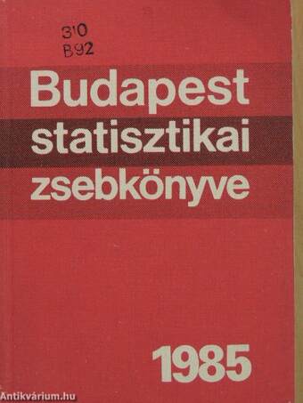 Budapest statisztikai zsebkönyve 1985