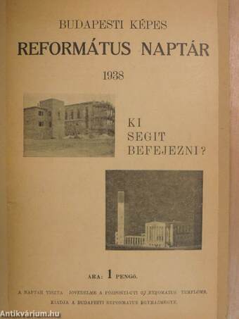 Budapesti képes református naptár 1938