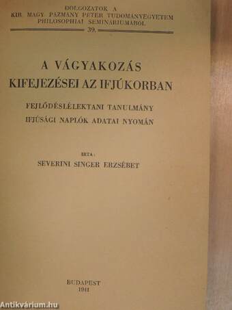 A vágyakozás kifejezései az ifjúkorban