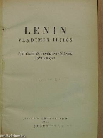 Lenin Vladimir Iljics