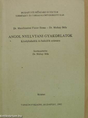 Angol nyelvtani gyakorlatok