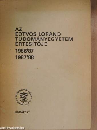 Az Eötvös Loránd Tudományegyetem értesítője 1986/87-1987/88