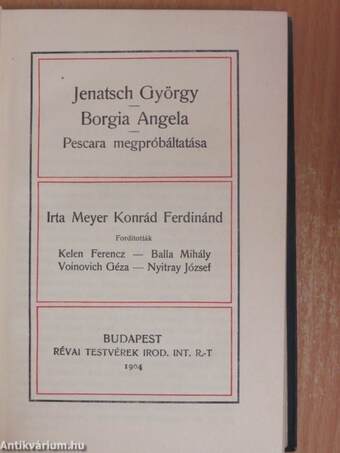 Jenatsch György/Borgia Angela/Pescara megpróbáltatása