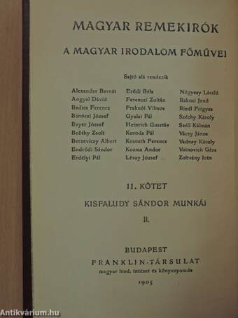 Kisfaludy Sándor munkái II.