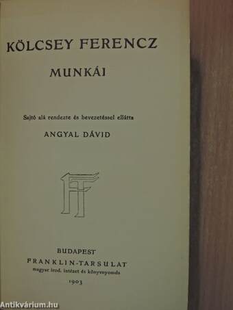 Kölcsey Ferencz munkái