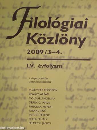Filológiai közlöny 2009/3-4.