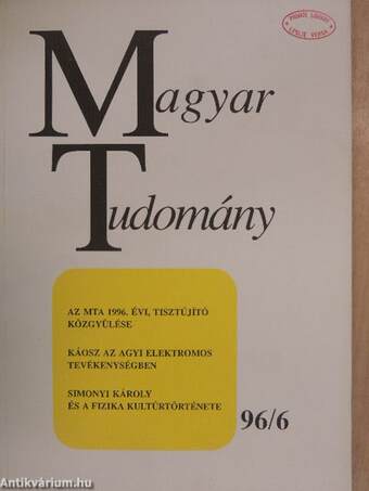 Magyar Tudomány 1996. június