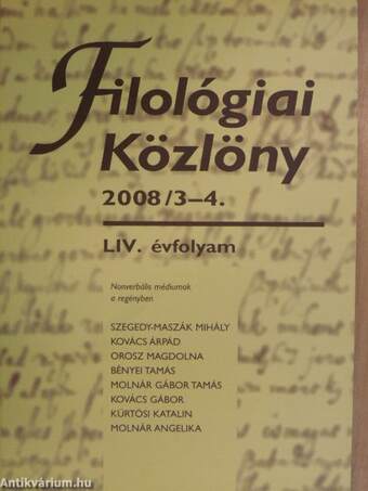 Filológiai Közlöny 2008/3-4.