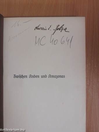 Zwischen Anden und Amazonas (gótbetűs)