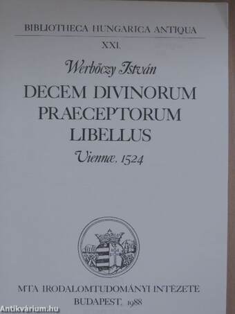 Decem Divinorum Praeceptorum Libellus