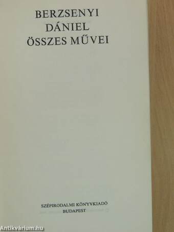 Berzsenyi Dániel összes művei