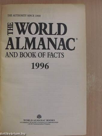 The World Almanac and Book of Facts 1996