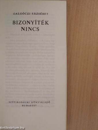 Bizonyíték nincs