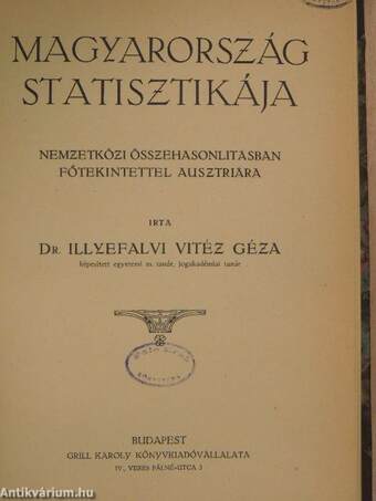 A gazdasági válságok történetének vázlata 1920-ig/Magyarország statisztikája