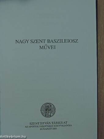 Nagy Szent Baszileiosz művei