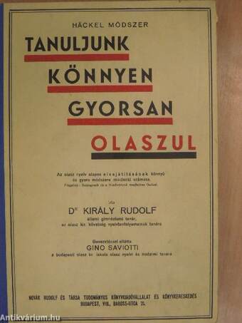 Tanuljunk könnyen, gyorsan olaszul